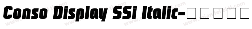 Conso Display SSi Italic字体转换